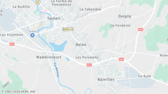 Carte de la zone d'intervention à Balan