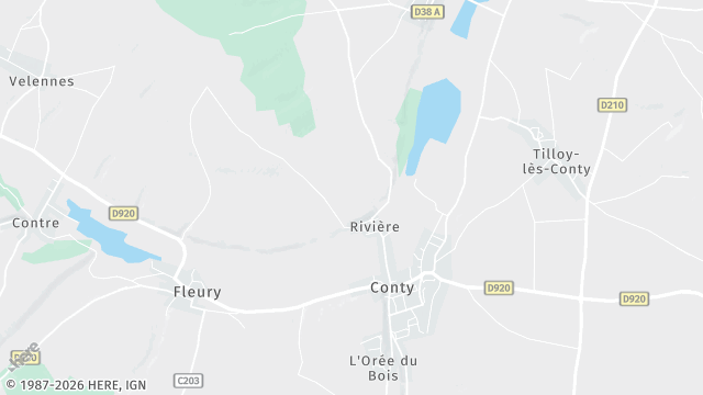 Carte de la zone d'intervention à Conty