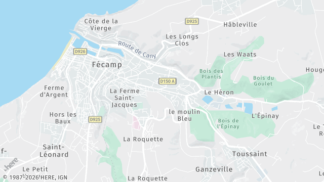 Carte de la zone d'intervention à Fécamp