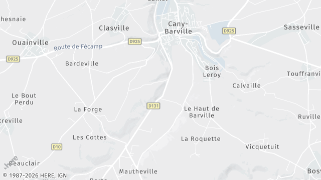 Carte de la zone d'intervention à Cany-Barville