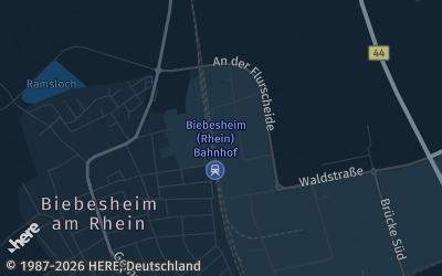 Heizung Map of Biebesheim am Rhein