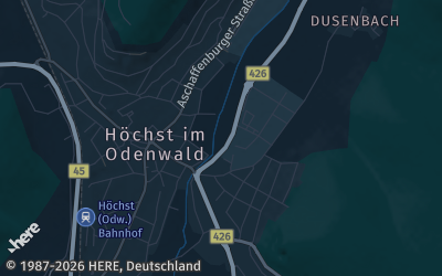 Heizung Map of Höchst im Odenwald