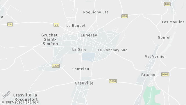 Carte de la zone d'intervention à Luneray