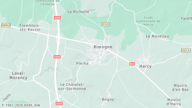 Carte de la zone d'intervention à Rimogne