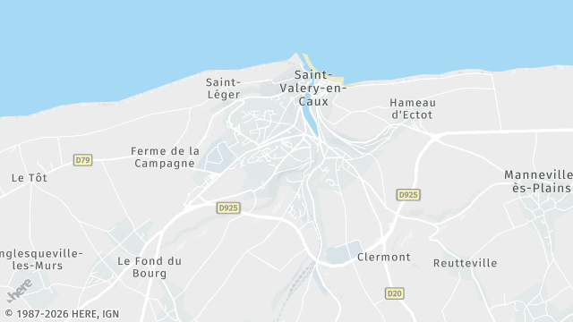Carte de la zone d'intervention à Saint-Valery-en-Caux