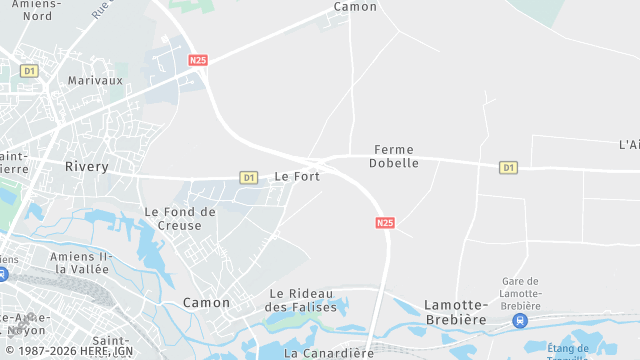 Carte de la zone d'intervention à Camon