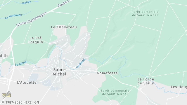 Carte de la zone d'intervention à Saint-Michel