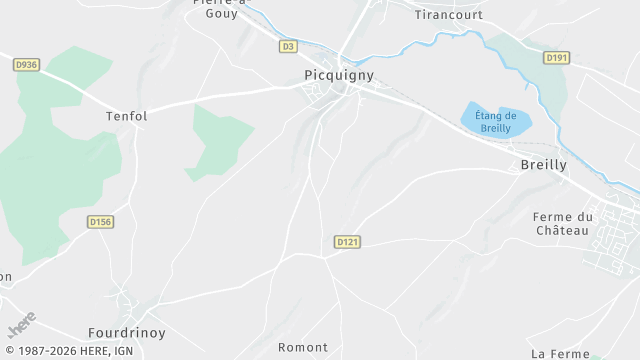 Carte de la zone d'intervention à Picquigny