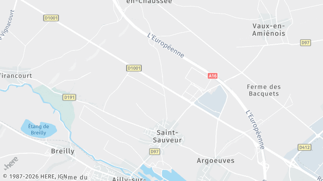 Carte de la zone d'intervention à Saint-Sauveur