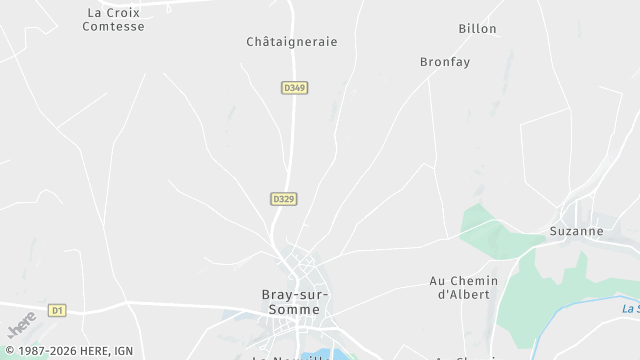 Carte de la zone d'intervention à Bray-sur-Somme