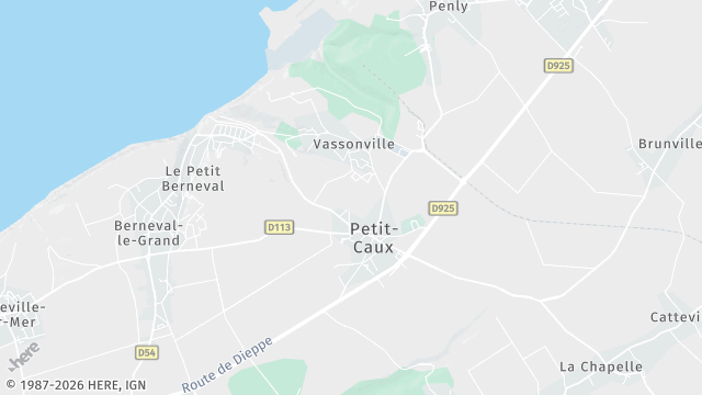 Carte de la zone d'intervention à Petit-Caux