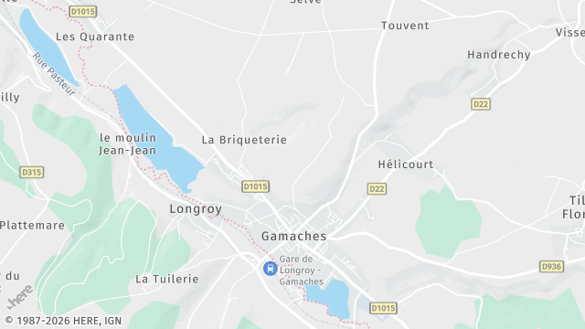 Carte de la zone d'intervention à Gamaches