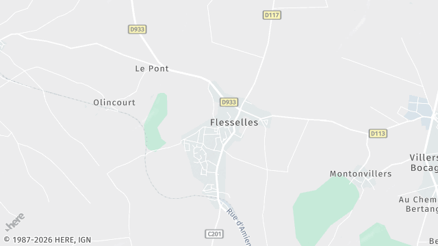 Carte de la zone d'intervention à Flesselles
