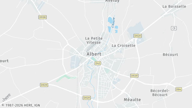 Carte de la zone d'intervention à Albert
