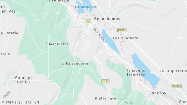 Carte de la zone d'intervention à Incheville