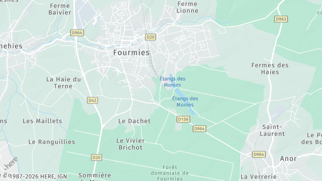 Carte de la zone d'intervention à Fourmies