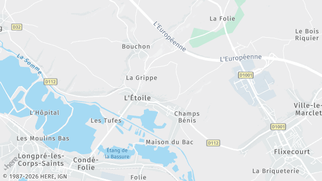 Carte de la zone d'intervention à L'Étoile
