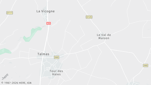 Carte de la zone d'intervention à Talmas
