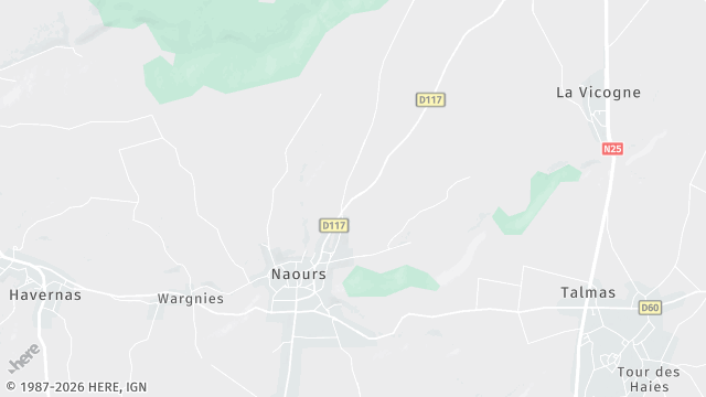 Carte de la zone d'intervention à Naours