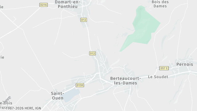 Carte de la zone d'intervention à Saint-Léger-lès-Domart
