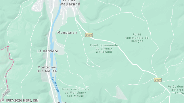 Carte de la zone d'intervention à Vireux-Wallerand