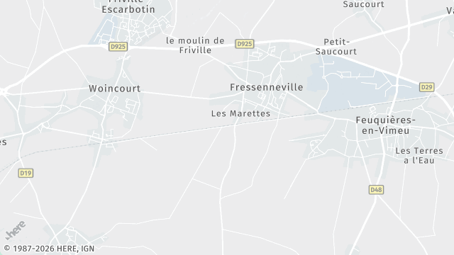 Carte de la zone d'intervention à Fressenneville