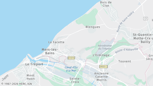 Carte de la zone d'intervention à Mers-les-Bains