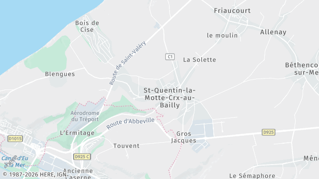 Carte de la zone d'intervention à Saint-Quentin-la-Motte-Croix-au-Bailly