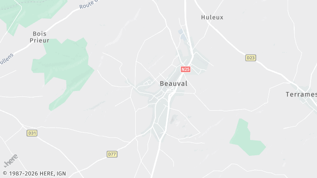 Carte de la zone d'intervention à Beauval