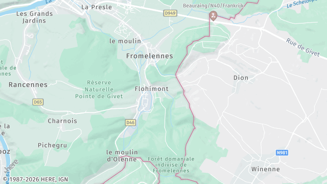 Carte de la zone d'intervention à Fromelennes