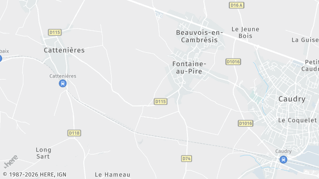 Carte de la zone d'intervention à Fontaine-au-Pire