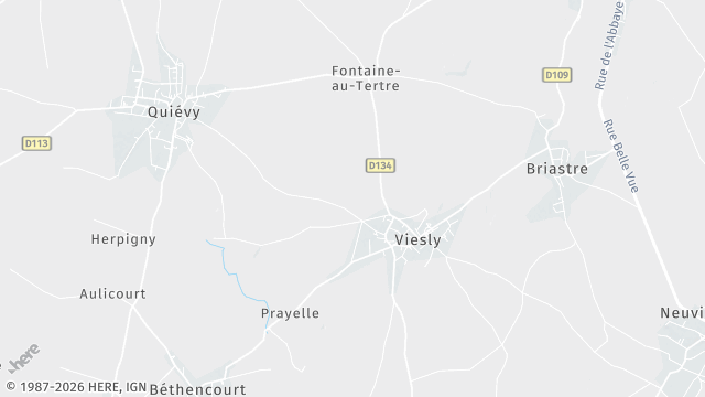 Carte de la zone d'intervention à Viesly