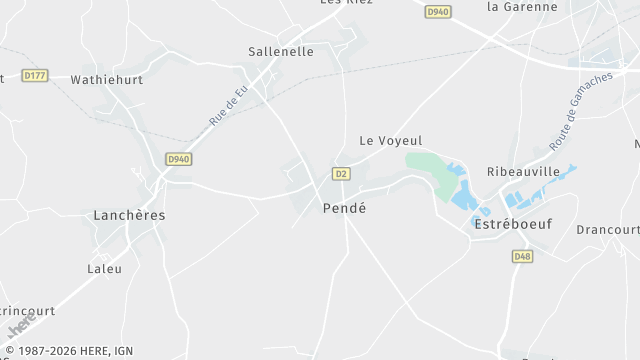 Carte de la zone d'intervention à Pendé