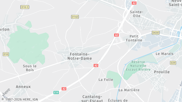 Carte de la zone d'intervention à Fontaine-Notre-Dame