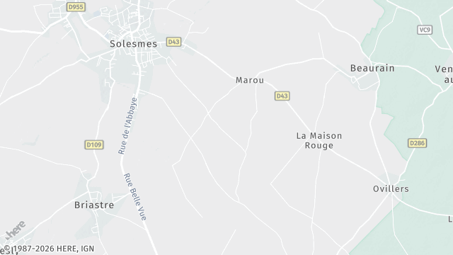 Carte de la zone d'intervention à Solesmes