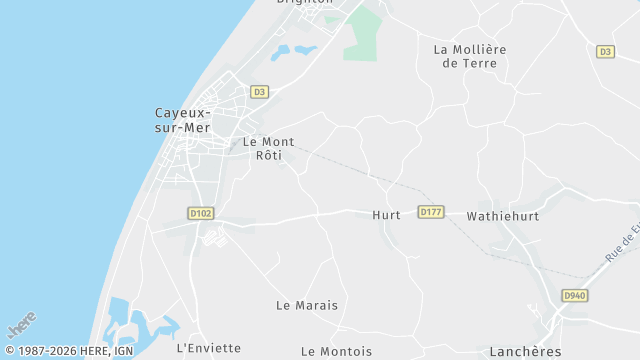 Carte de la zone d'intervention à Cayeux-sur-Mer
