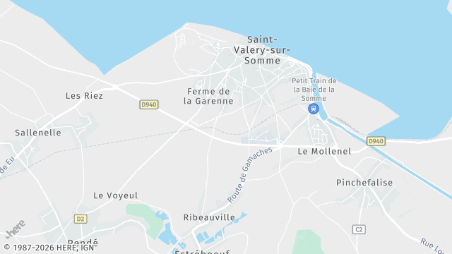Carte de la zone d'intervention à Saint-Valery-sur-Somme