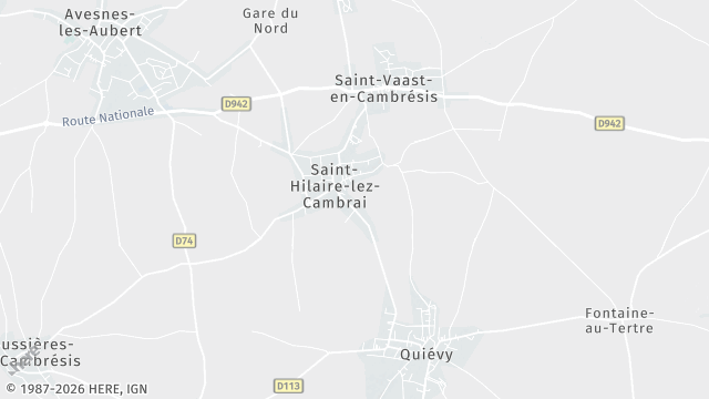 Carte de la zone d'intervention à Saint-Hilaire-lez-Cambrai