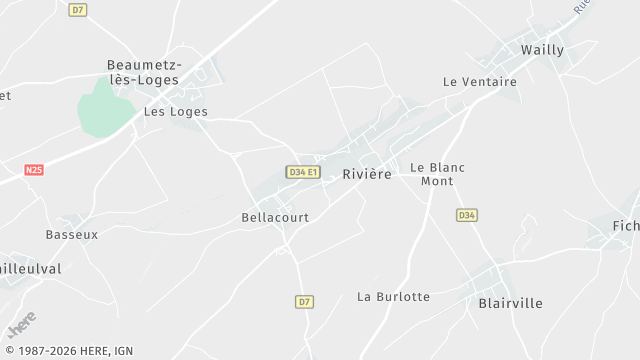 Carte de la zone d'intervention à Rivière