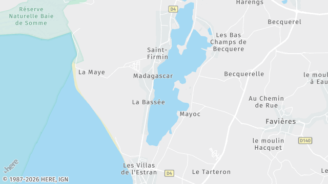 Carte de la zone d'intervention à Le Crotoy