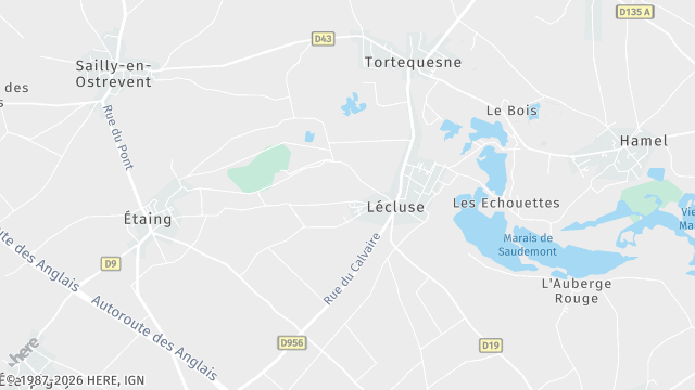 Carte de la zone d'intervention à Lécluse