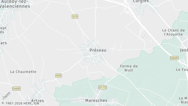 Carte de la zone d'intervention à Préseau