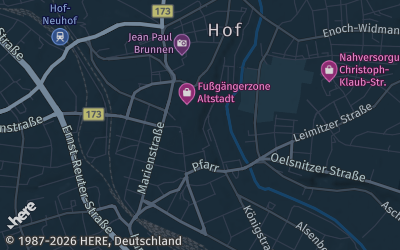 Heizung Map of Hof an der Saale