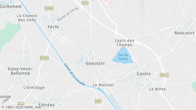 Carte de la zone d'intervention à Gœulzin