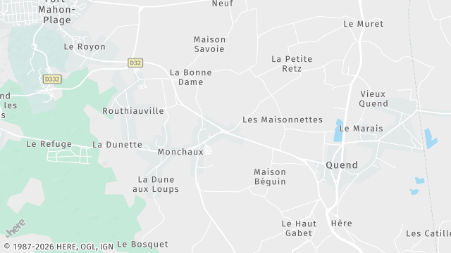 Carte de la zone d'intervention à Quend