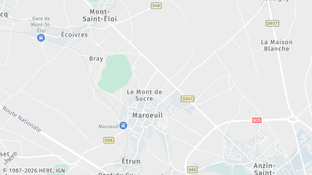 Carte de la zone d'intervention à Marœuil