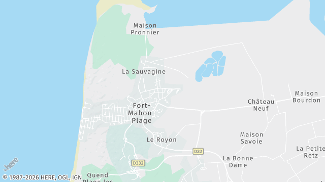 Carte de la zone d'intervention à Fort-Mahon-Plage