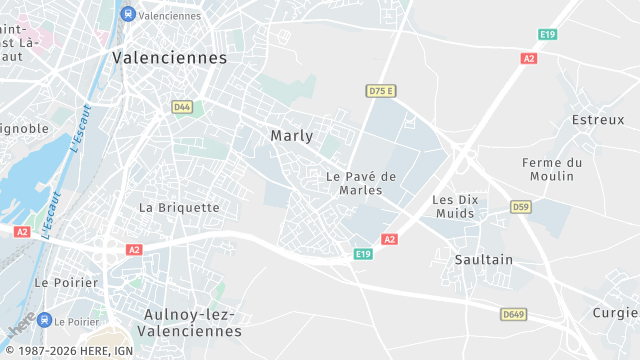 Carte de la zone d'intervention à Marly
