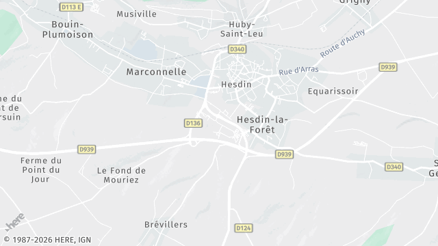 Carte de la zone d'intervention à Marconne