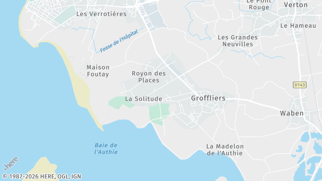 Carte de la zone d'intervention à Groffliers